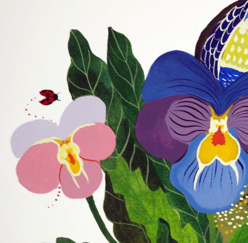 pansy garden , 水彩創作