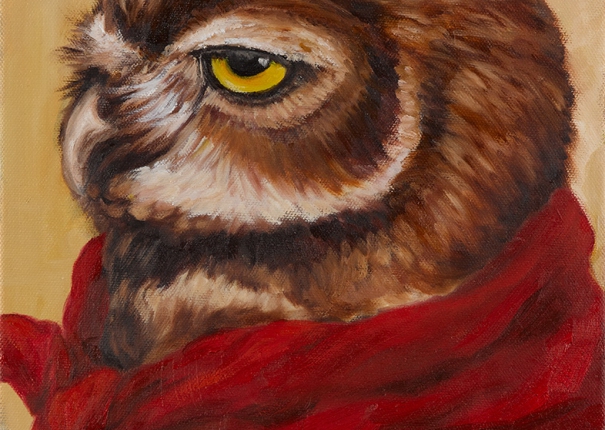 紅圍巾貓頭鷹