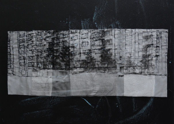 Landscape afterimage-blue