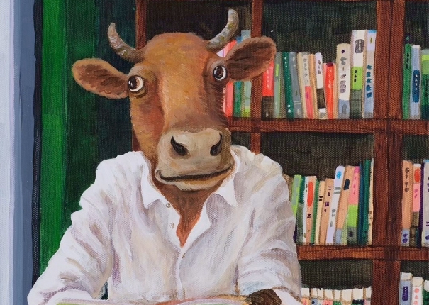 看看書，喝杯茶。(圖)