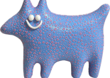 3D Dogs that reflect you / Sky blue and Pink(圖)