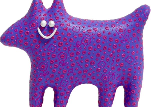 3D Dogs that reflect you / Purple and Fluorescent pink(圖)