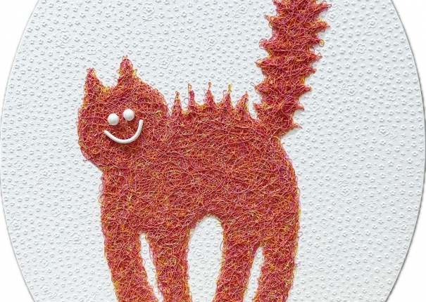 Mixed Emotions / Cats / Whitey Pink color and White