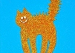 Mixed Emotions / Cats / Sky blue and Orange color