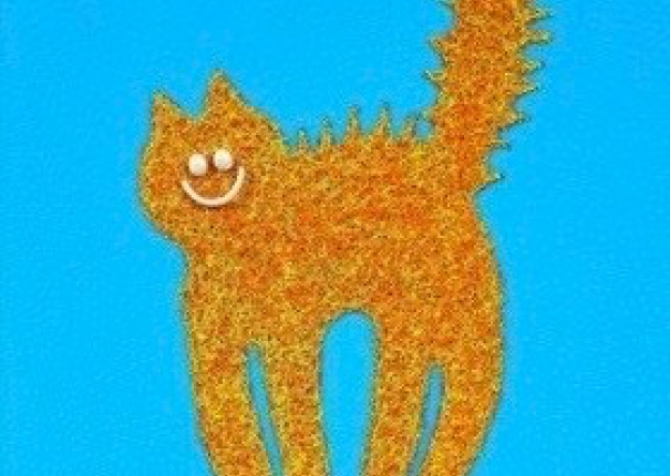 Mixed Emotions / Cats / Sky blue and Orange color