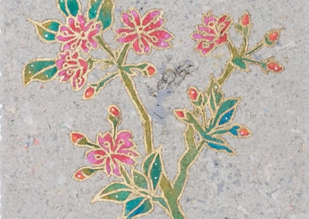 Copper Wire Flooring: The Sketching of fiower.10