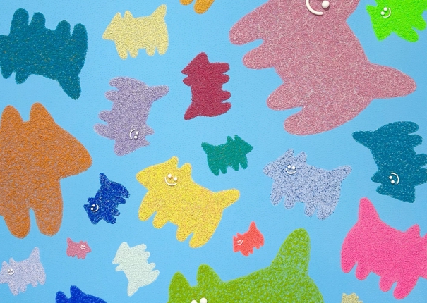 Puzzle / Dogs / Sky blue and Colors(圖)