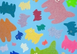 Puzzle / Dogs / Sky blue and Colors(圖)