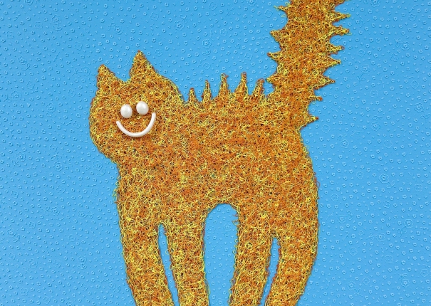 Mixed Emotions / Cats / Sky blue and Orange color(圖)